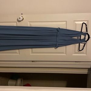 Steel blue bridesmaid dress from David’s bridal